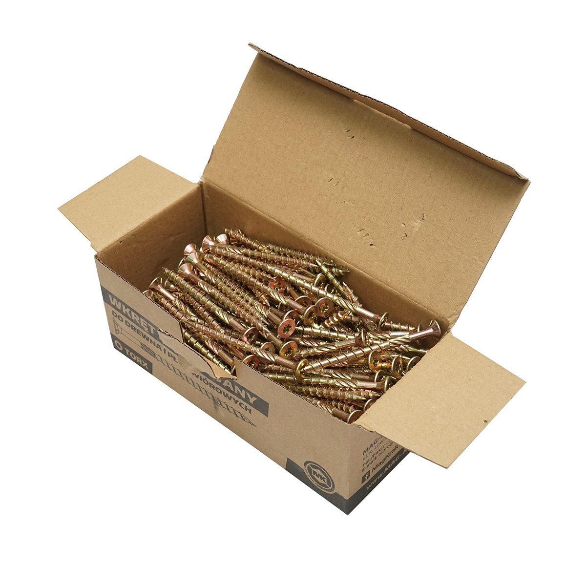 Surub pentru lemn autofiletant cu cap inecat 6x80mm tip torx TX30, 200 buc/cutie